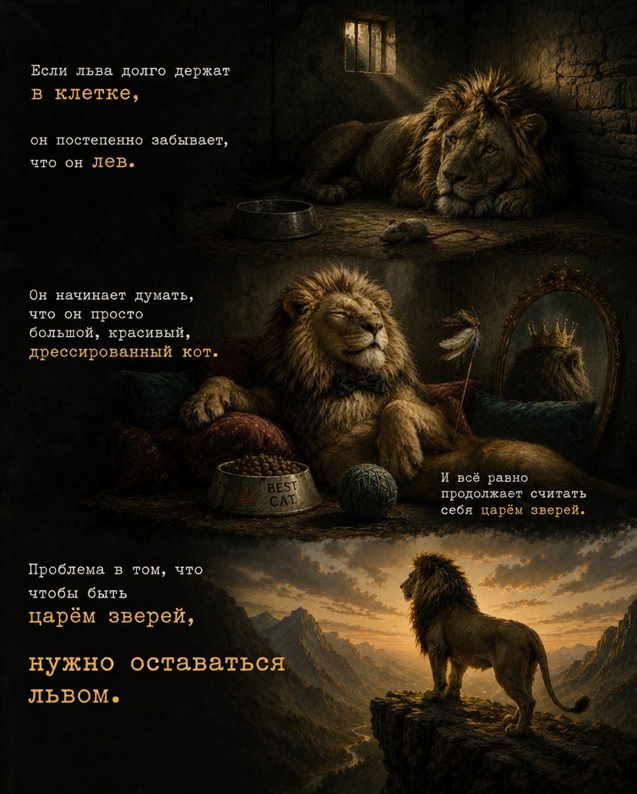 Лев в клетке
